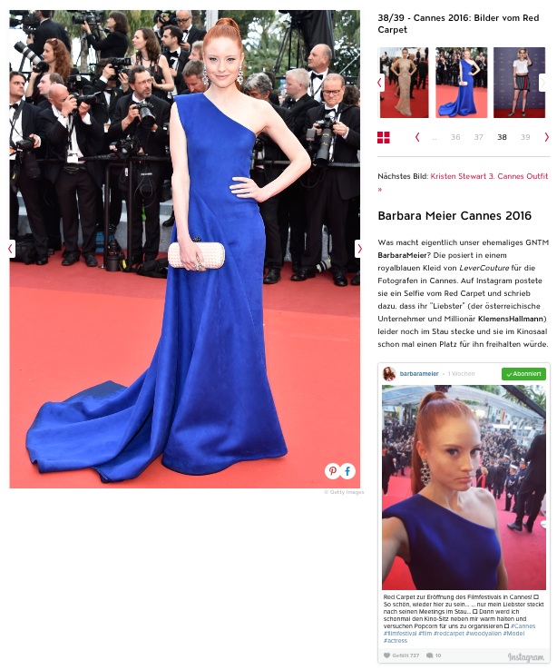 Barbara Meier in Cannes