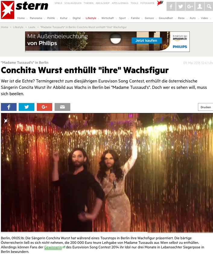 Alles Wurst, Conchita ab sofort in Berlin!
