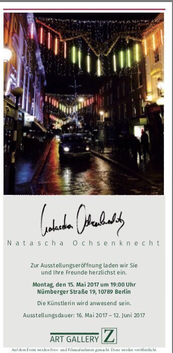 Natascha Ochsenknecht lädt zu ihrer ersten Vernissage
